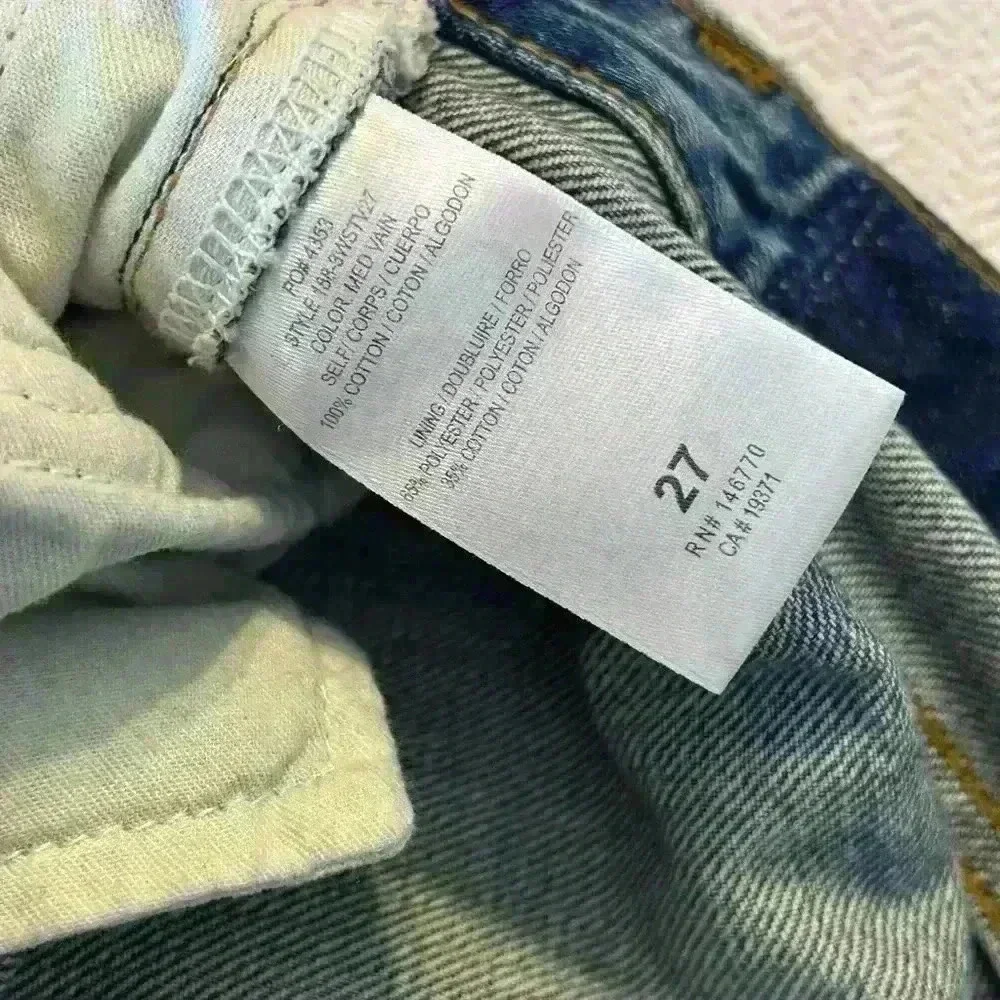 RE/DONE 70’s Stovepipe Button Fly Straight Leg Jeans Size 27 - Picture 8 of 9